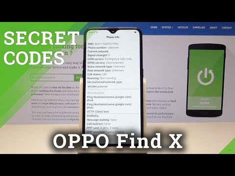 Secret Codes OPPO Find X - Device Test / Hidden Mode