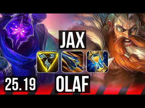 JAX vs OLAF (TOP) | 13/0/9, Legendary, 6 solo kills | KR Grandmaster | 25.19