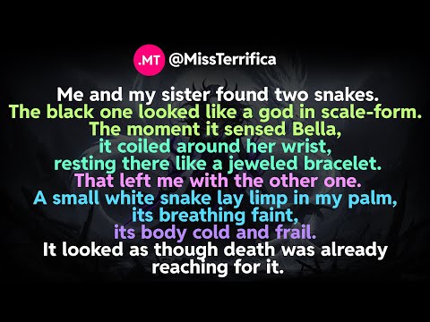 Me and my sister found two snakes. The black one looked like a god in scale-form…