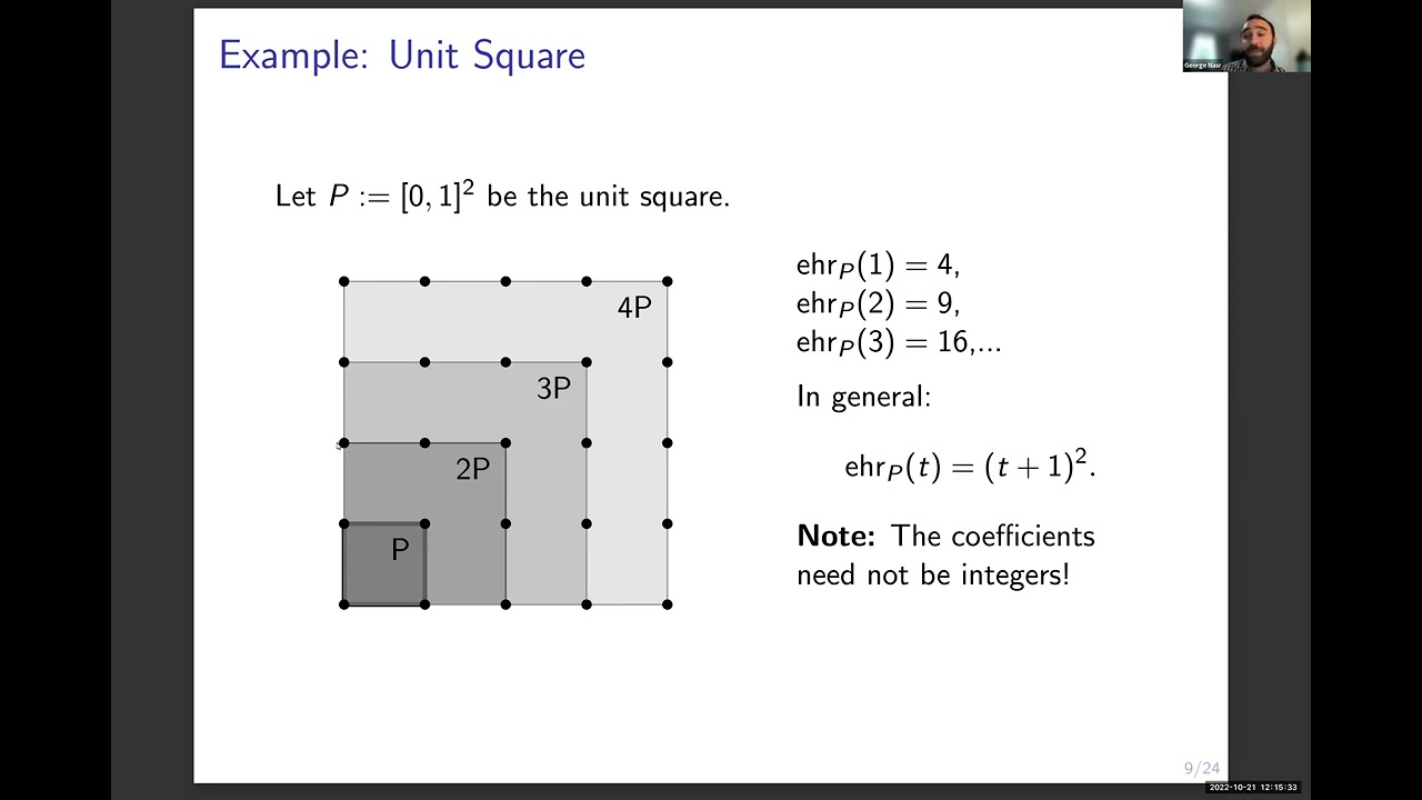 Oct 21, 2022: George Nasr (Matroid Valuations and Stressed Hyperplane Relaxations)