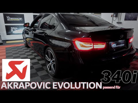 AKRAPOVIC Evolution ECE Abgasanlage passend für BMW 340i F30 F31 F32 F33 F36 |Original Kat |Kein OPF