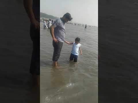 Zuhair & Zuraij enjoying Cox's Bazar sea beach.