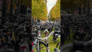 Autumn in Amsterdam. Bikes of Netherlands. #travel #walkingtour #citywalk #netherlands #bikelover