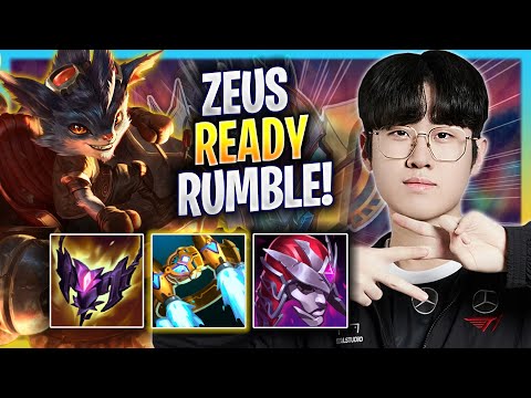 ZEUS IS READY TO PLAY RUMBLE! - T1 Zeus Plays Rumble TOP vs Poppy! | Bootcamp 2023