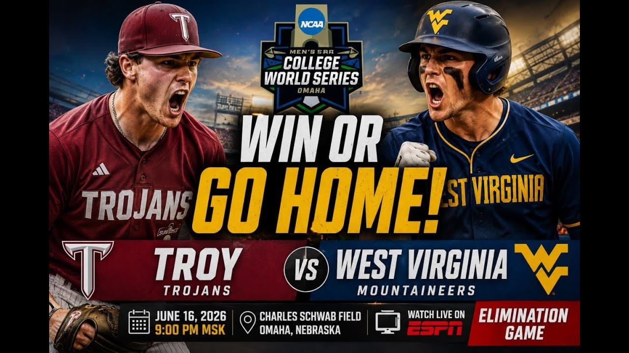 COLLEGE WORLD SERIES LIVE 🔴 Troy vs West Virginia | ELIMINATION GAME | MCWS 2026