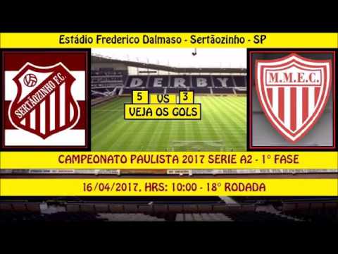 CAMPEONATO PAULISTA 2017 SERIE A2 SERTÃOZINHO 5 X...
