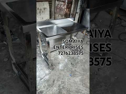 Ss Sink With Table, Number Of Sinks: Single Bowl
