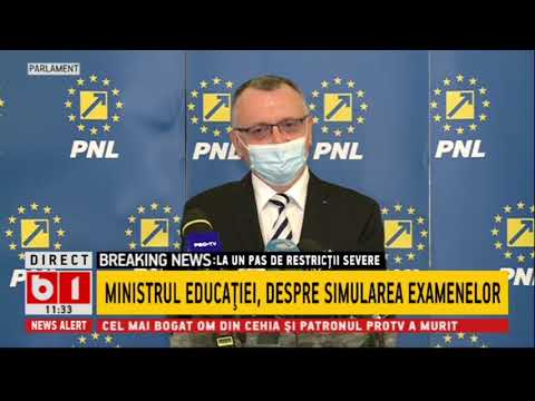 DECLARATII MINISTRUL EDUCATIEI DESPRE SIMULAREA EXAMENELOR_Stiri B1_29 martie 2021