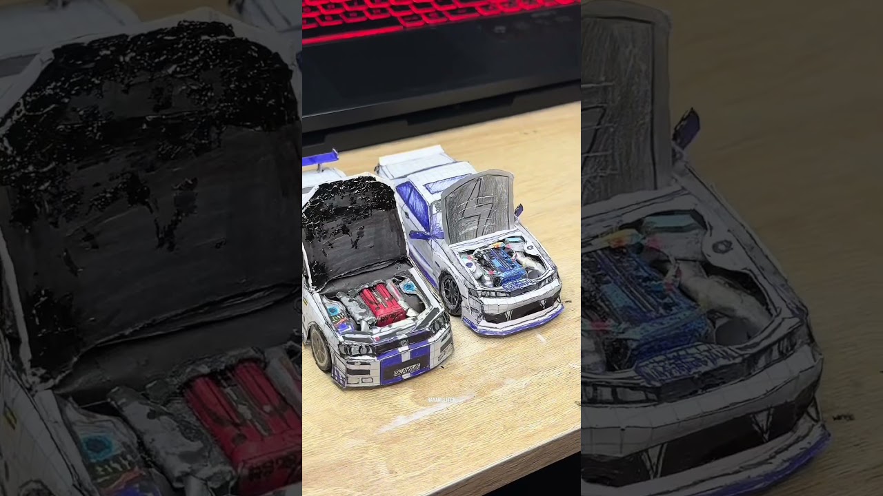 Tutorial on my profile #papercars #tutorial #paper #diy #rayanglitch #bmw #porsche #nissan