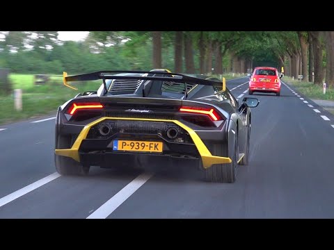 Lamborghini Huracan STO with Akrapovic Exhaust! Revs & Accelerations Sounds!