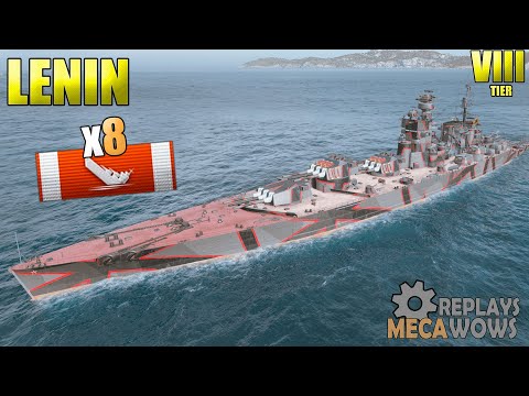 BattleShip Lenin 8 Kills & 150K Damage | World of Warships