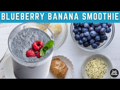 Blueberry Banana Smoothie | Quick HEALTHY Breakfast Recipe