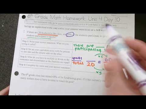 Unit 4 Day 10 Problem 1 - Equivalent Ratios and Percents