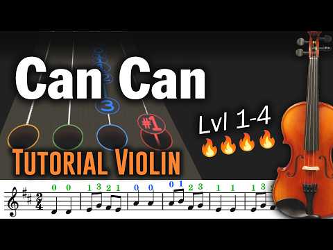 Can Can - 4 niveles 💪 | Tutorial Violin - Play Along