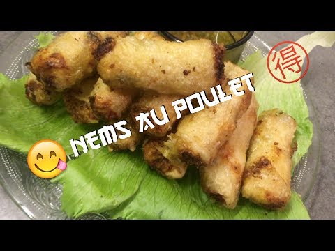 Recette des Nems au poulet croustillants 🉐 😋