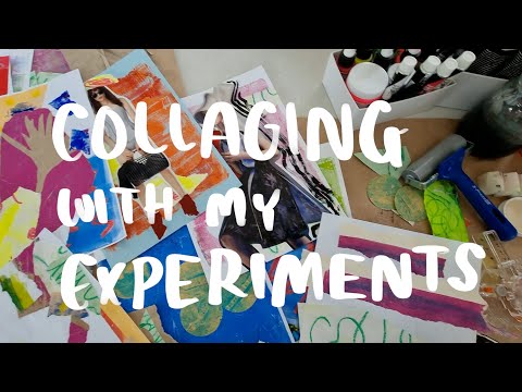 Experimenting with Abstract Collage | Mixed Media Collage with My Experiments