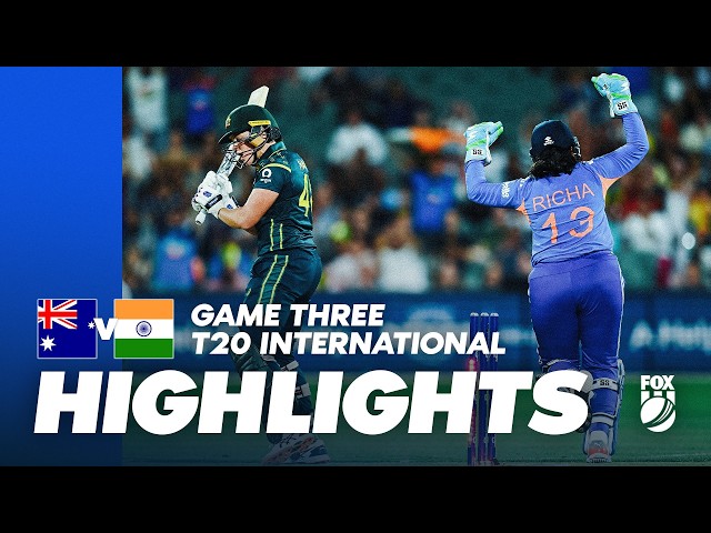 Australia vs. India – Full Match Highlights | Game Three | Women’s T20 International | Fox Cricket Australia vs. India – Full Match Highlights | Game Three | Women’s T20 International | Fox Cricket
