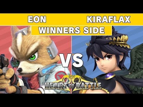 Heart of Battle -  Kiraflax (Dark Pit) vs Eon (Fox) Winners Pools - Smash Ultimate