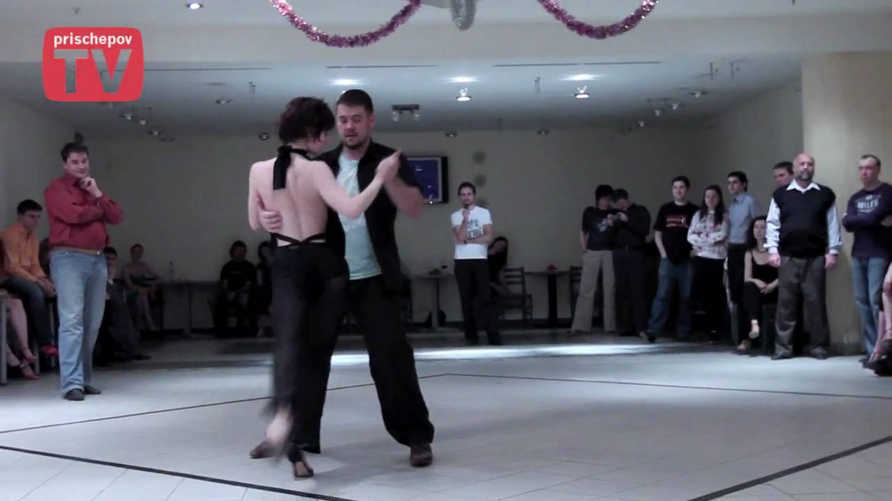 Vlad Chernyakov and Ksenia Chichaeva, Russia, Moscow, Milonga in rest."Le Cafe", 16.01.2010(2)