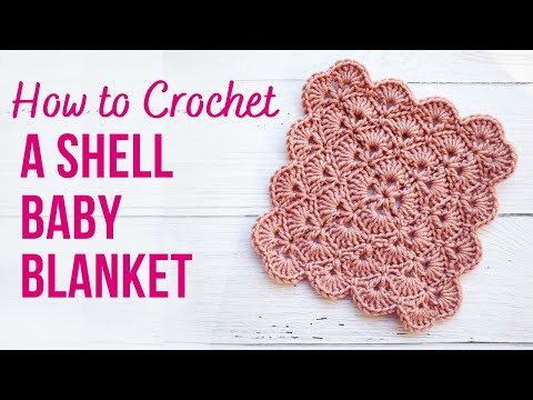 How to Crochet Shell Baby Blanket | Step by Step | US Terms