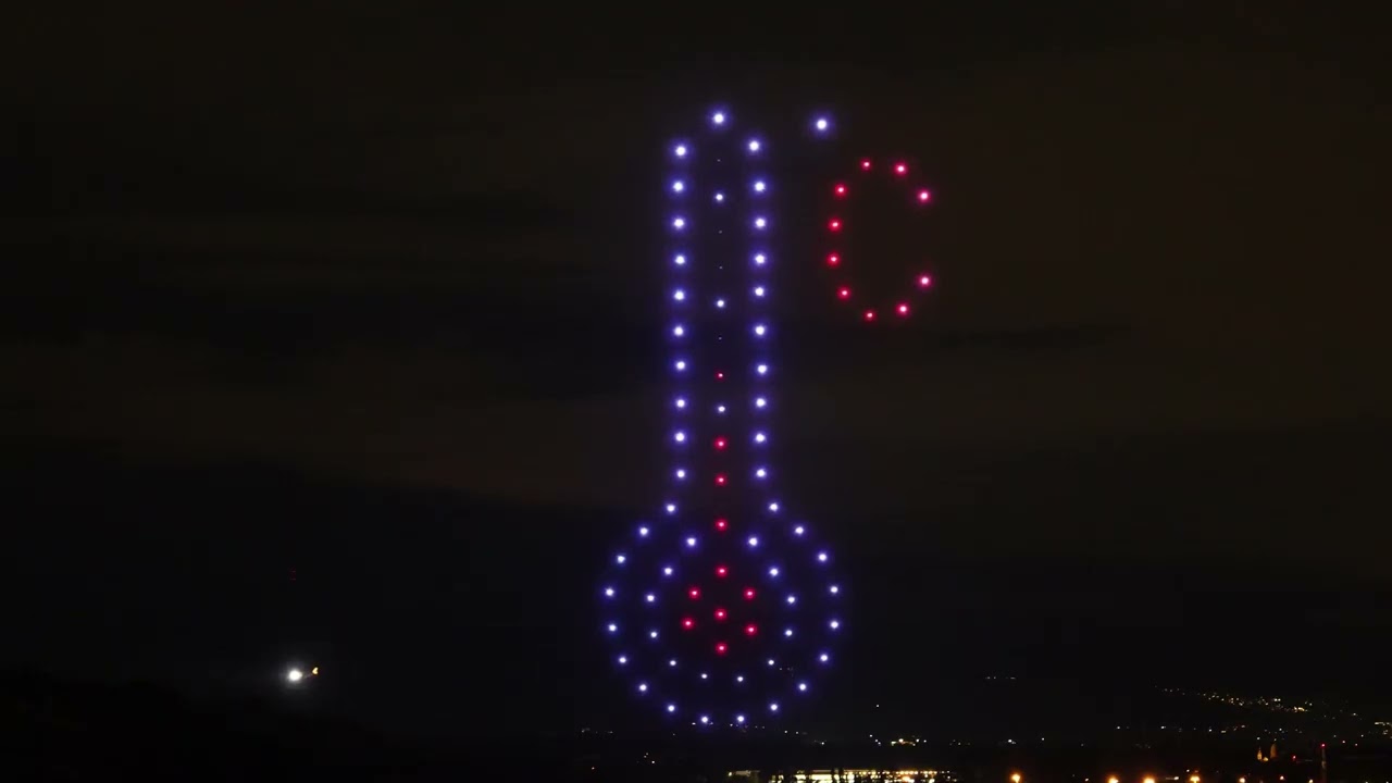 Drone show for the 75th Anniversary of WMO