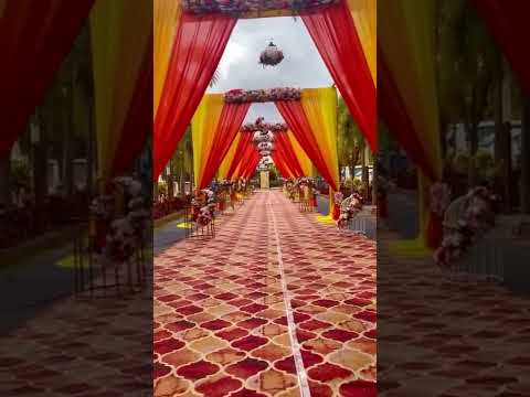Wedding Ceremony entrance gali decoration | trus & flowers gali decoration | #decoration #shorts