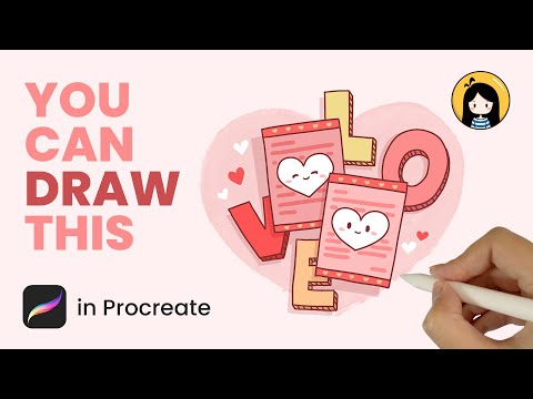 How to Draw Cute Love Letters in Procreate | Easy Tutorial for Beginners - Draw with Michelle