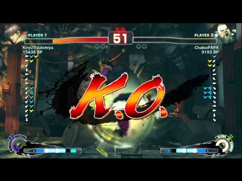 Kiryu Tsukimiya [Guy] vs ChakioPAPA [Rufus] SSF4 Japanese Online Ranked Matches - TRUE-HD