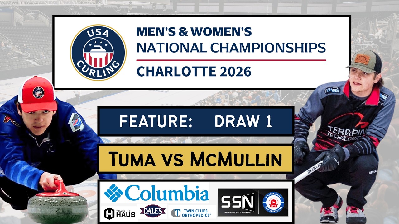 FEATURE: Carson McMullin vs. Kevin Tuma - Draw M1 - USA Curling National Championships [C]