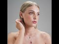 Elegantní stříbrné náušnice Fancy Passion Ruby FPR15