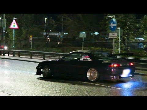 Modified Cars Leaving A Car Meet in the Rain! - December 2018