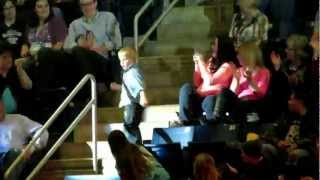 Little boy dancing at the Rascal Flatts concert