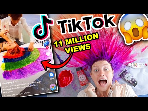 tik tokのバイラルビデオのように髪を染める!!!日没後の髪型変換2020 (DYING MY HAIR LIKE A VIRAL TIK TOK VIDEO!!! SUNSET HAIR TRANSFORMATION 2020)