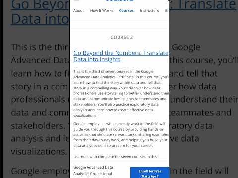 Quick review of the Google Advanced Data Analytics Professional Certificate