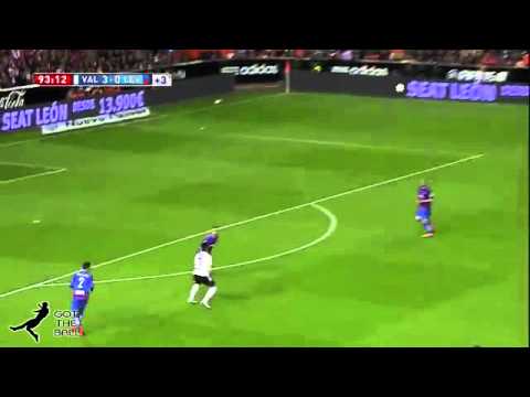 Álvaro Negredo scores a wonderful volley for Valencia - 13/4/15