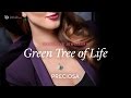 Cercei din argint cu zirconi Green Tree of Life 5221 66