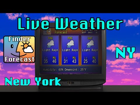 LIVE New York, NY Weather | Retro WeatherStar 4000 + 90s Jazz ☔🎷