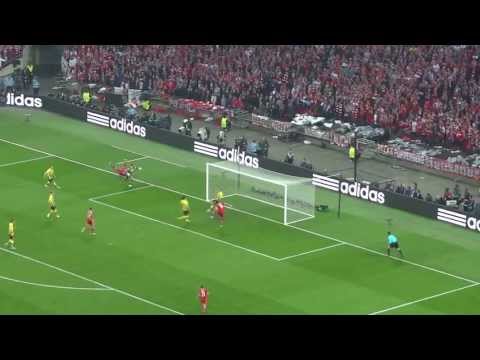 Mario Mandzukic's goal for Bayern Munich - UCL Final 2013