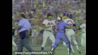 1980 07/04 Montreal Expos 6 at New York Mets 5  (DH2) Brawl - after Gullickson Pitch