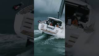 Download lagu Racing Yacht Battles Monstrous Wave 🌊⛈️ | Epic Storm Sailing ##storm #sailing #yacht mp3