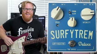 Video thumbnail for Getting Wiggly with the Surfy Industries Surfytrem Stereo Tremolo/Vibrato Pedal by Puisheen