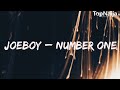 Joeboy Number One Lyrics Video
