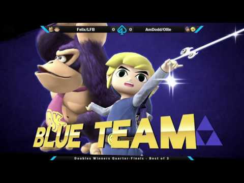 Gambit April Doubles Winners Quarters - Felix/LFB (Red) vs AmDodd/Ollie (Blue)