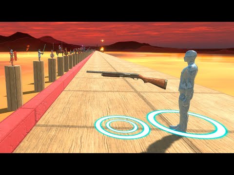 Shotgun Pushes Units into Lava - Animal Revolt Battle Simulator