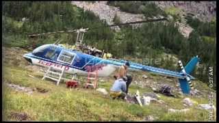 Bell 206 Helicopter Engine Change at 8000' BC Alberta Canada - Crash this chopper video!!
