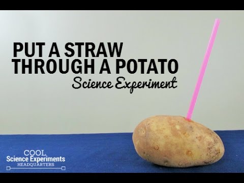 How to Put a Straw Through a Potato