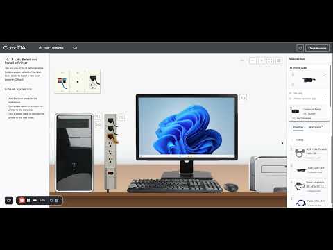 10.1.4 Lab  Select and Install a Printer