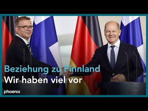 Pressekonferenz mit Olaf Scholz und dem finnischen Ministerpräsidenten Orpo
