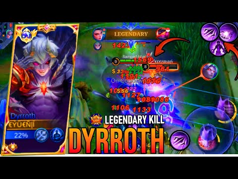 YIN VS  DYRROTH LEGENDARY BATTLE WITH 17 KILLS AND BEST DYRROTH BUILD FOR VICTORY  MLBB GAMEPLAY