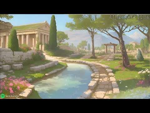 Relaxing Fantasy Ancient Greek Music & Ambience IV | Lyre Harp & Pan Flute | sleep, study, work